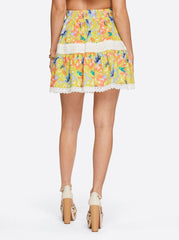 Women Indira Tiered Skirt - Candy Hibiscus | Jessica Simpson