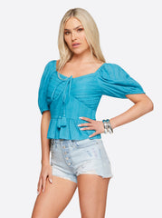 Women Ami Halter Top - Pagoda Blue | Jessica Simpson