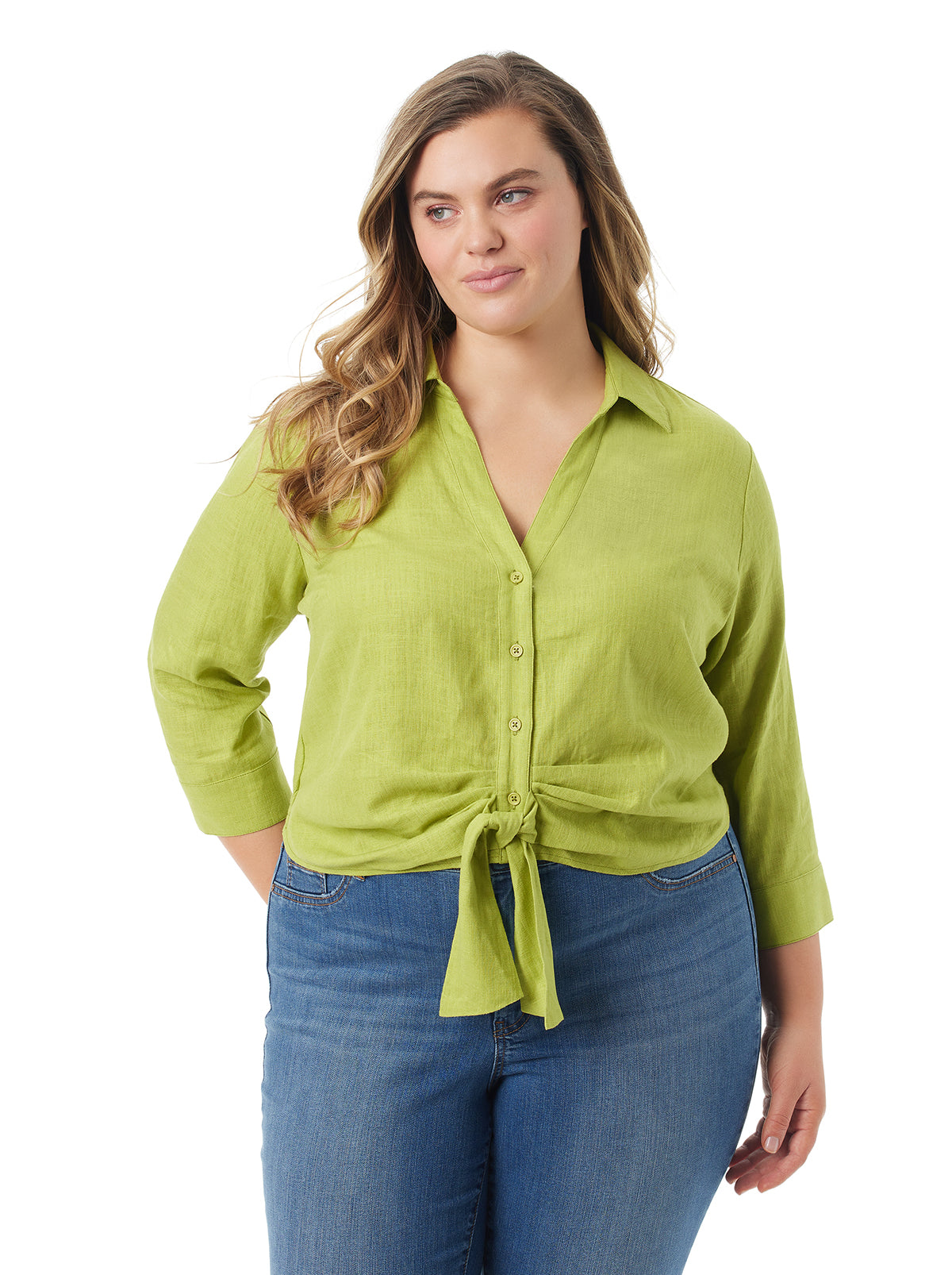 Women Soley Tie Front Top - Pickled Pepper | Jessica Simpson