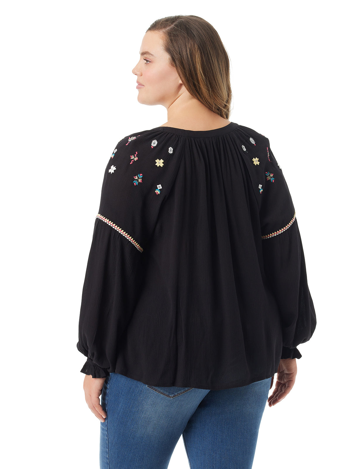 Women Lissy Embellished Top - Black | Jessica Simpson