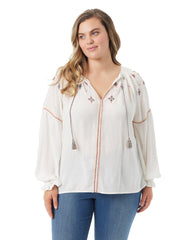 Women Lissy Embellished Top - Gardenia | Jessica Simpson