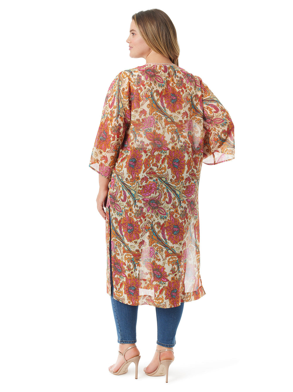 Women Calie Kimono - Apricot Sherbet Paisley | Jessica Simpson