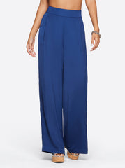 Women Winnie Wide Leg Pants - Medieval Blue | Jessica Simpson