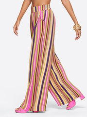 Women Winnie Wide Leg Pants - Rainbow Stripe | Jessica Simpson