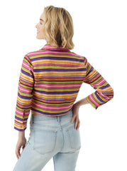 Women Wisteria Tie Front Top - Rainbow Stripe | Jessica Simpson