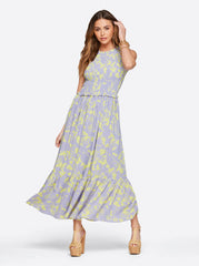 Women Mira Tiered Ruffle Maxi Dress - Hidden Lotus | Jessica Simpson