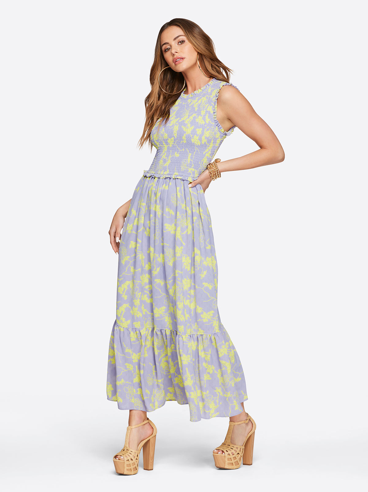 Women Mira Tiered Ruffle Maxi Dress - Hidden Lotus | Jessica Simpson