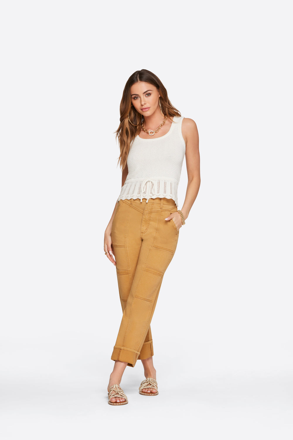 Women Sierra Sweater Tank - Gardenia | Jessica Simpson
