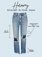 Women Harmony Straight High Rise Jean - Sunshine | Jessica Simpson