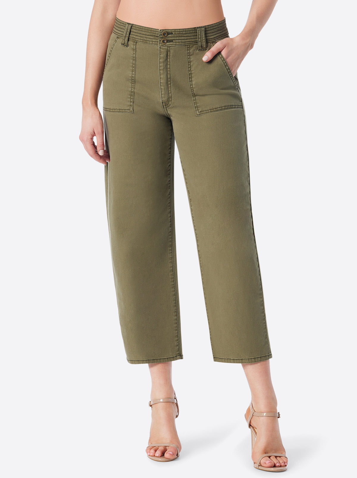 Women Wide Leg Chino - Bronze Green | Jessica Simpson