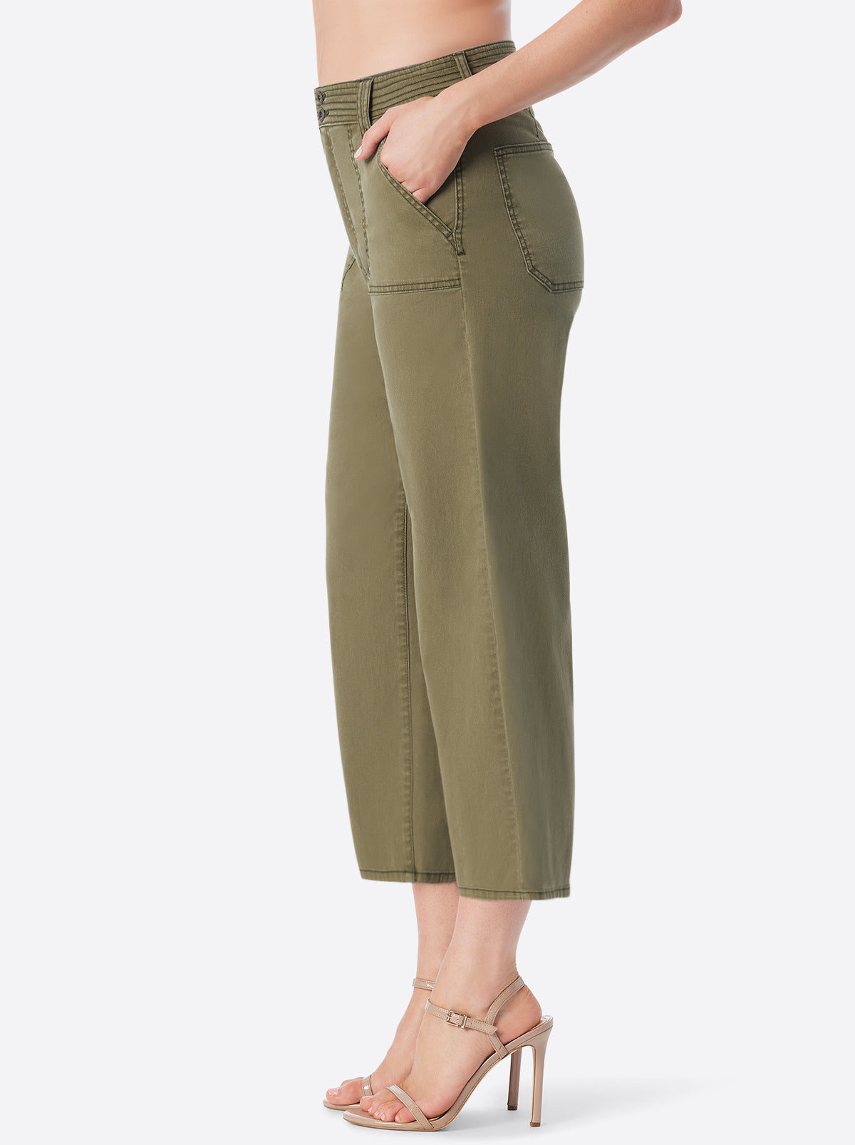 Women Wide Leg Chino - Bronze Green | Jessica Simpson