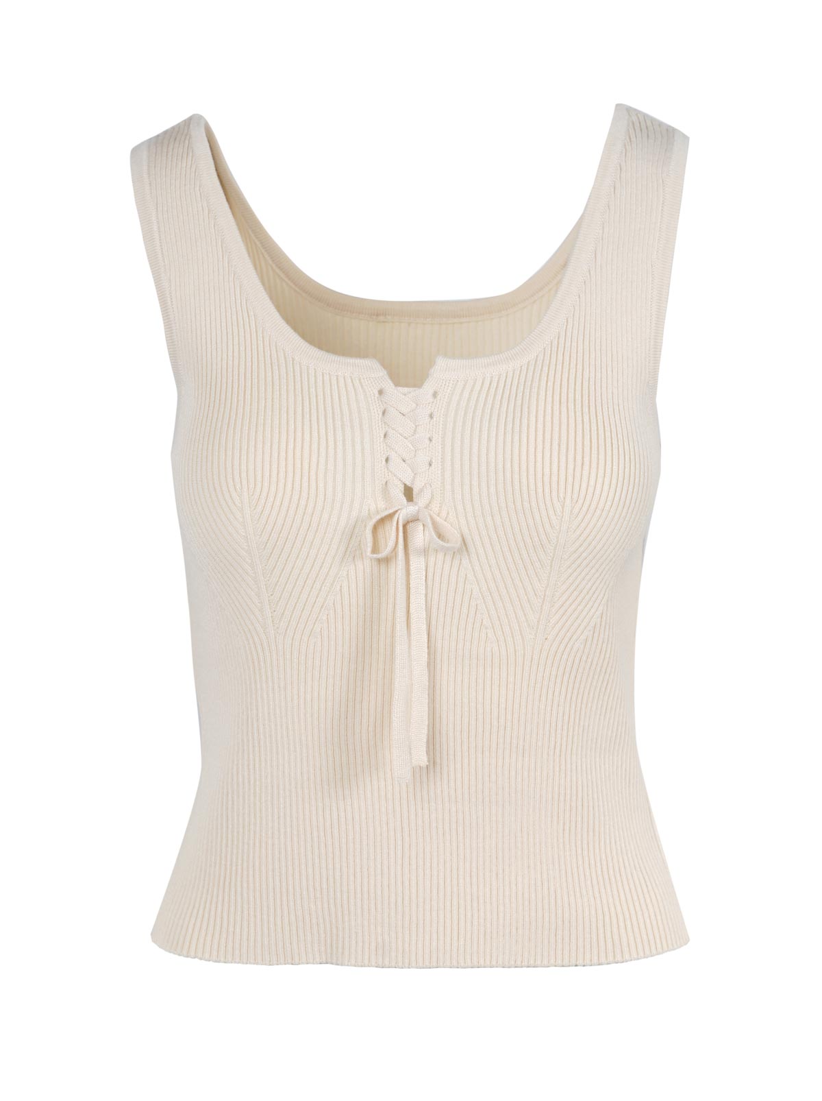 Women Johanna Lace Up Tank - Parchment | Jessica Simpson