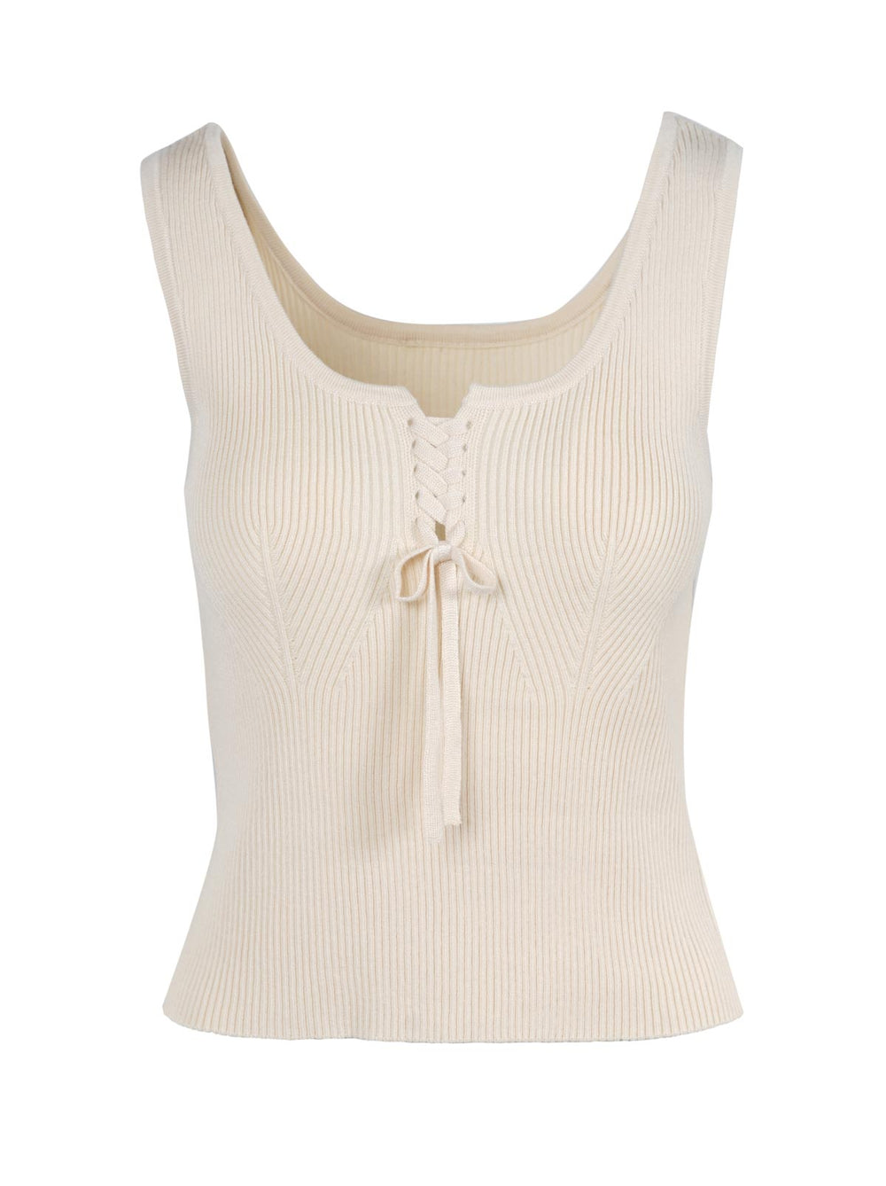 Women Johanna Lace Up Tank - Parchment | Jessica Simpson