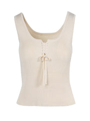 Women Johanna Lace Up Tank - Parchment | Jessica Simpson