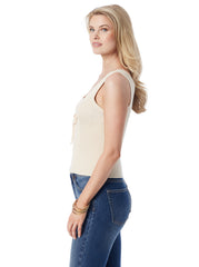 Women Johanna Lace Up Tank - Parchment | Jessica Simpson