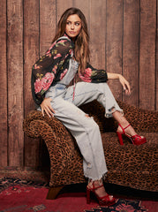 Women Doris Blouse - Sketchy Roses | Jessica Simpson