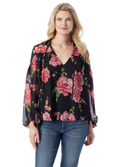 Women Doris Blouse - Sketchy Roses | Jessica Simpson