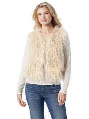 Women Fur Vest - Gardenia | Jessica Simpson