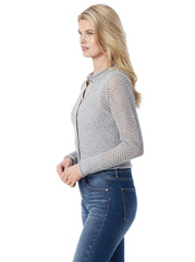 Women Bianka Cardigan - Metallic Silver | Jessica Simpson