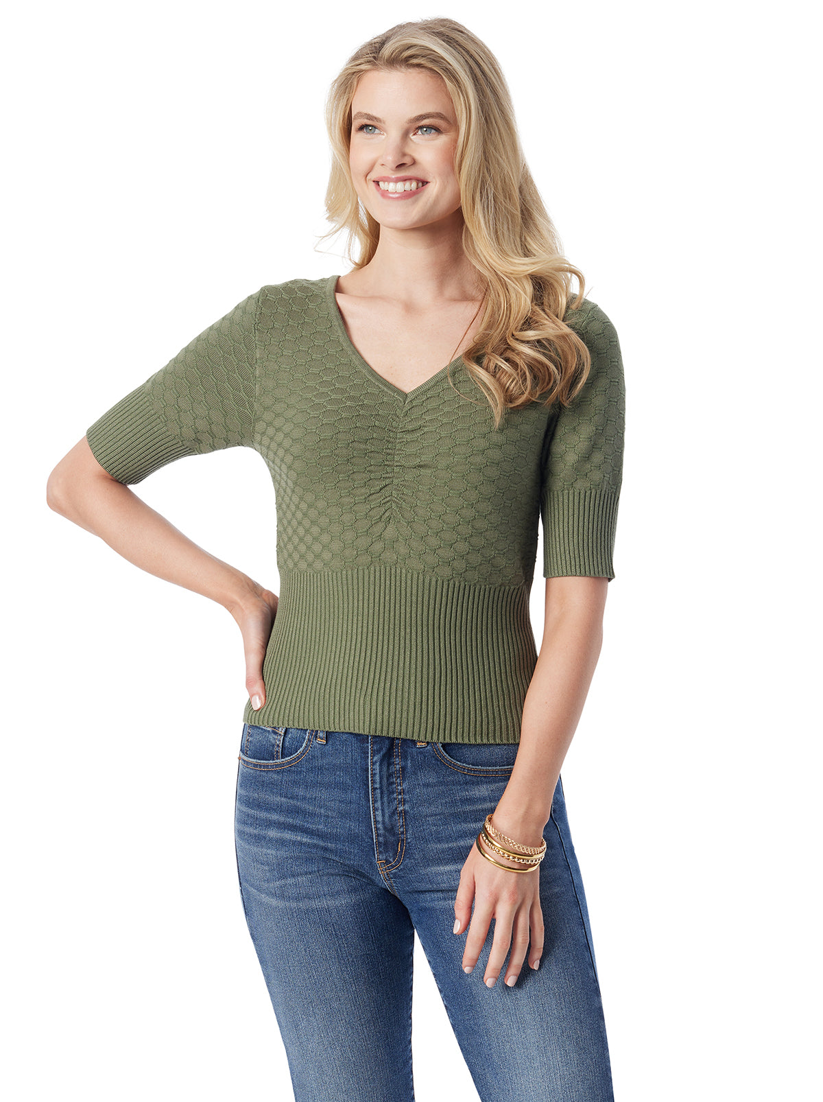 Women Imani Top - Bronze Green | Jessica Simpson