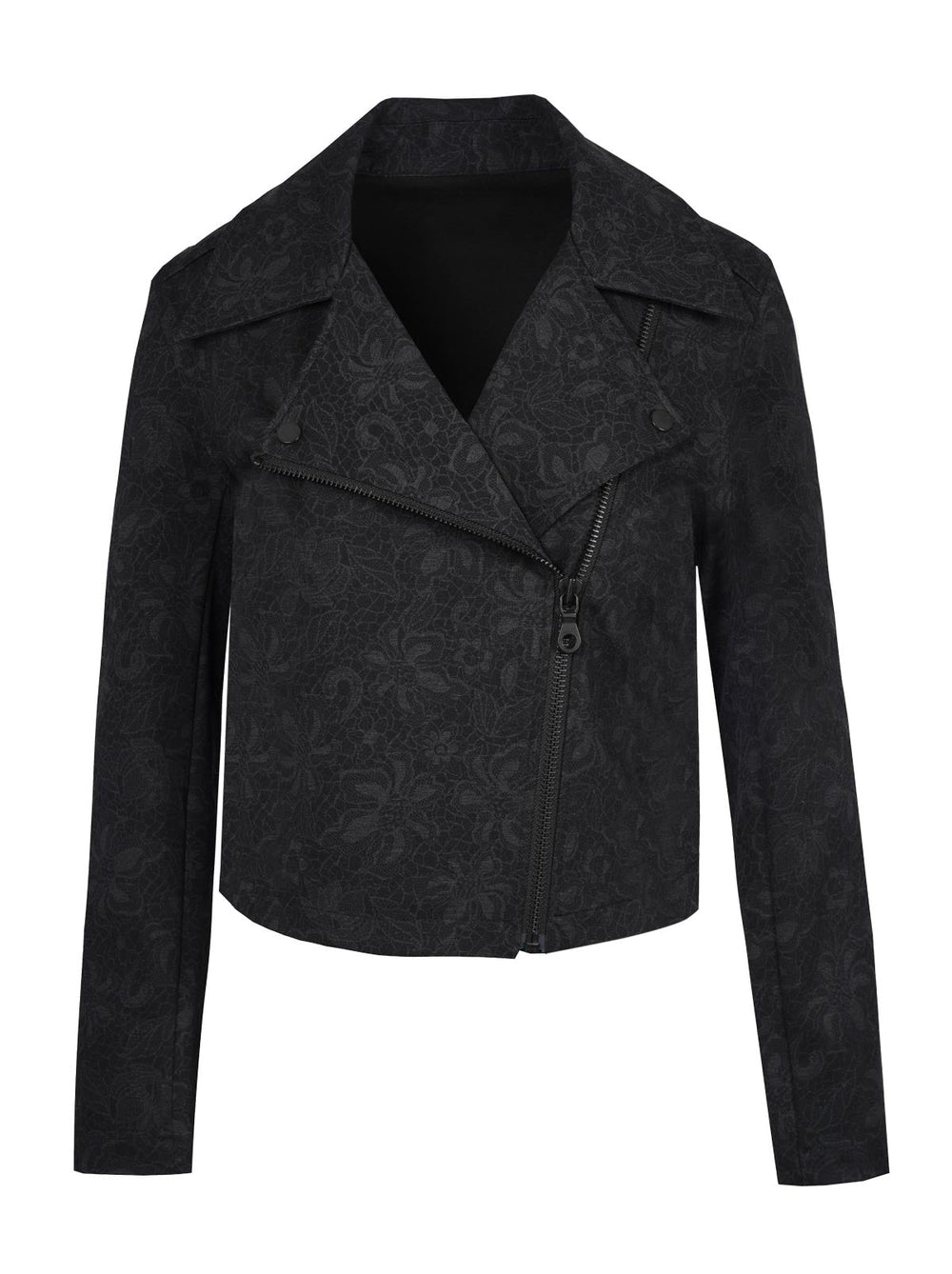 Women Biker Jacket - Black Laced Floral | Jessica Simpson