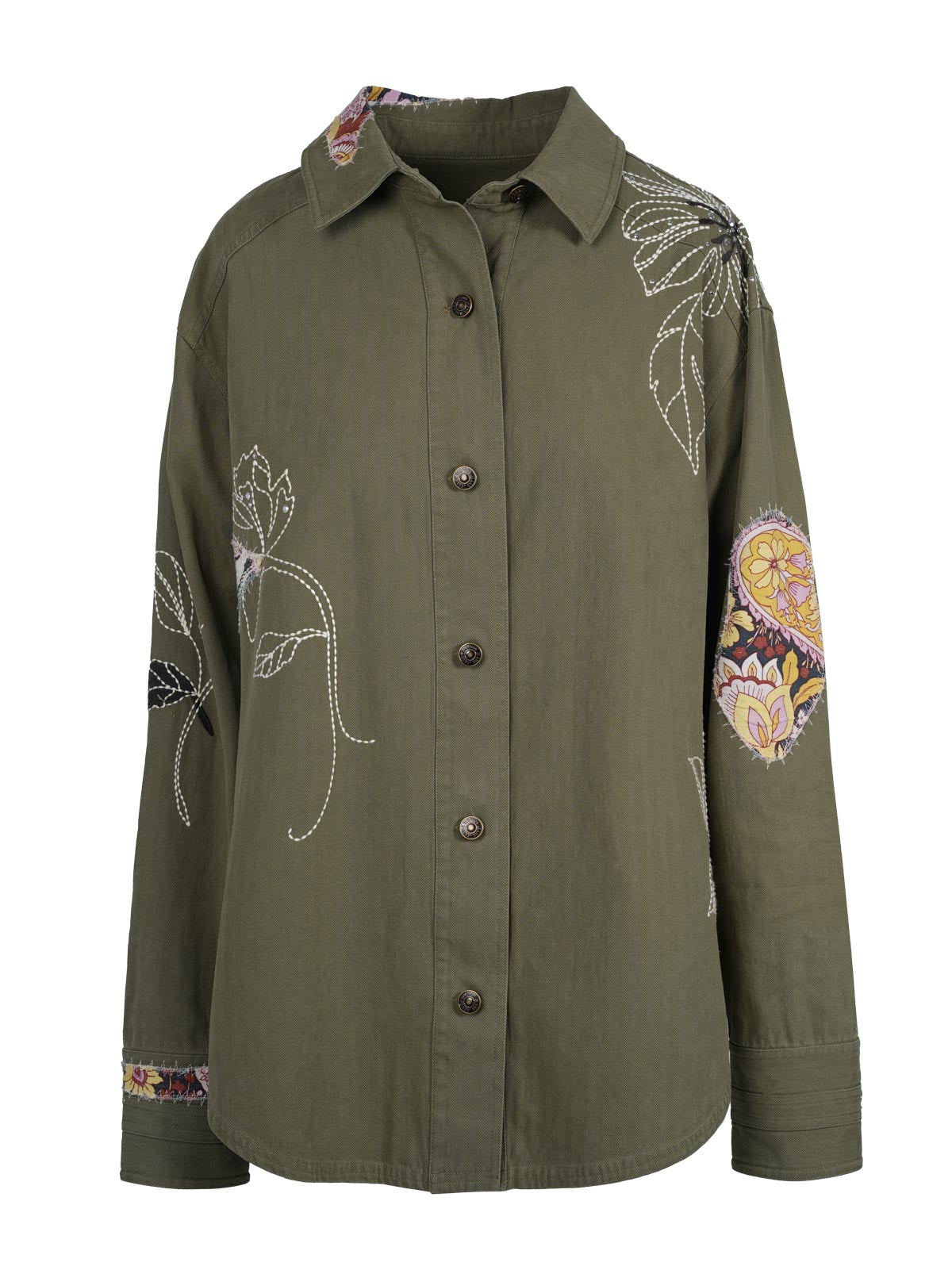 Women Embellished Shacket - Bronze Green | Jessica Simpson