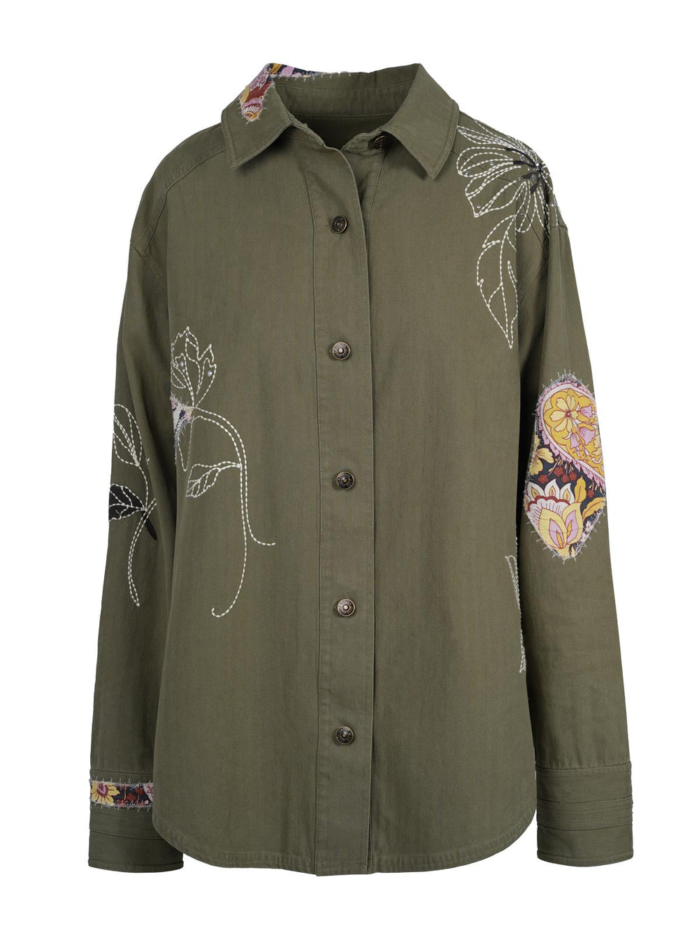 Women Embellished Shacket - Bronze Green | Jessica Simpson
