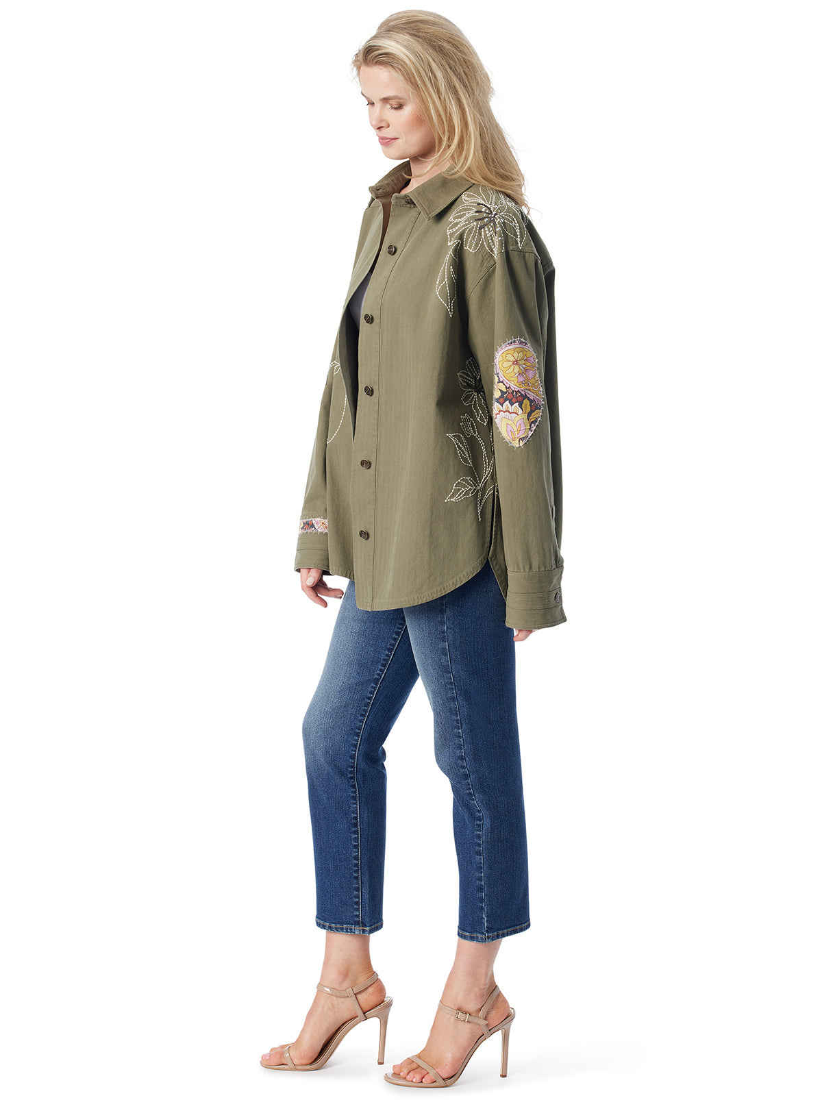 Women Embellished Shacket - Bronze Green | Jessica Simpson