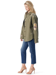 Women Embellished Shacket - Bronze Green | Jessica Simpson