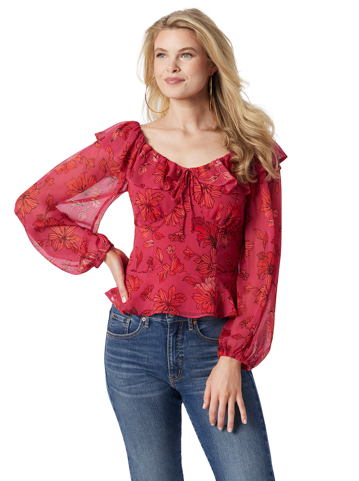 Women Aki Blouse - Outlines Blossoms | Jessica Simpson