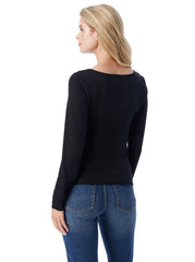 Women Tahani Henley Top - Anthracite | Jessica Simpson
