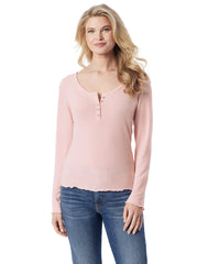 Women Tahani Henley Top - Silver Pink | Jessica Simpson