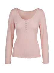 Women Tahani Henley Top - Silver Pink | Jessica Simpson