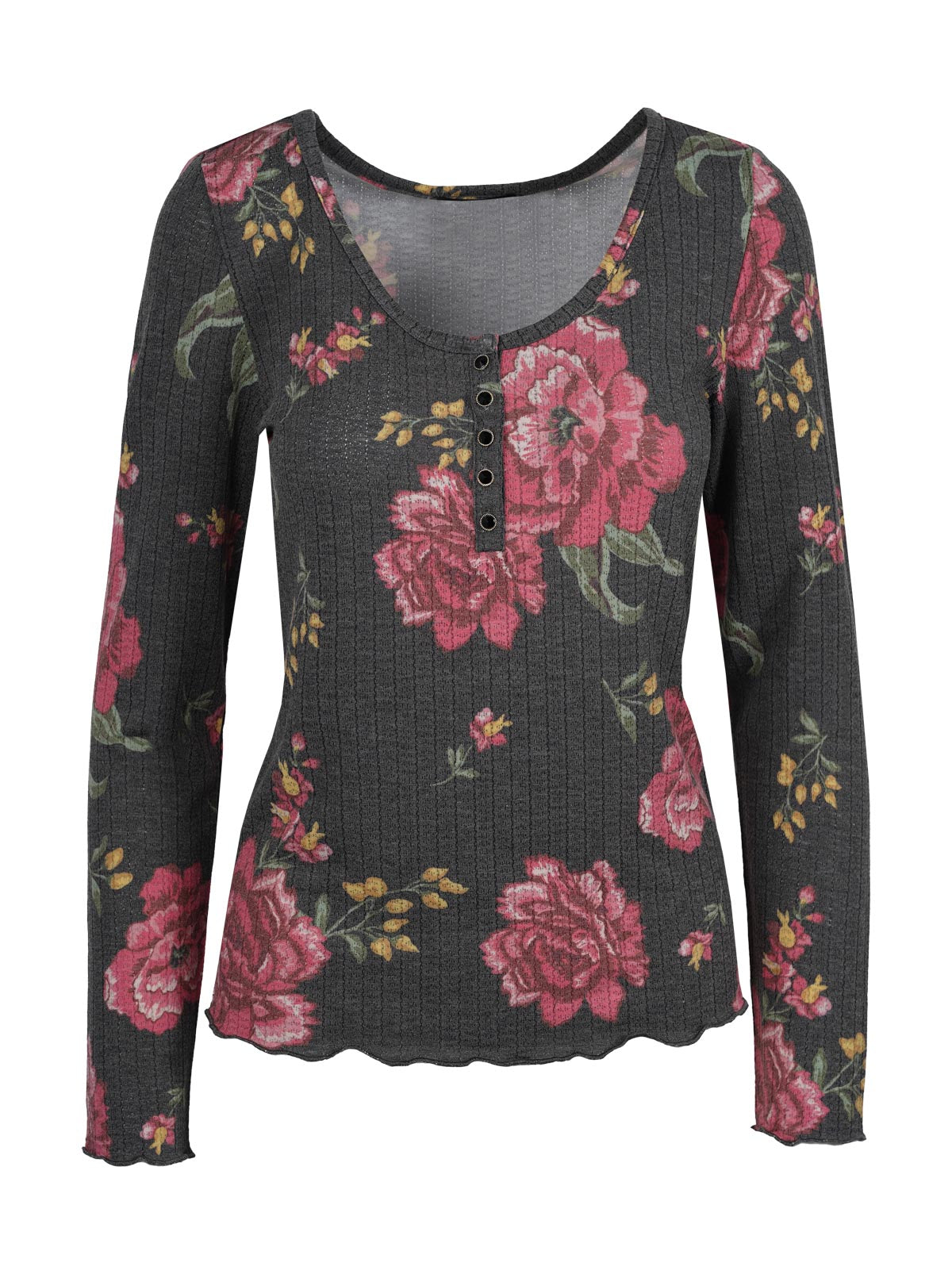 Women Tahani Henley Top - Sketchy Roses | Jessica Simpson