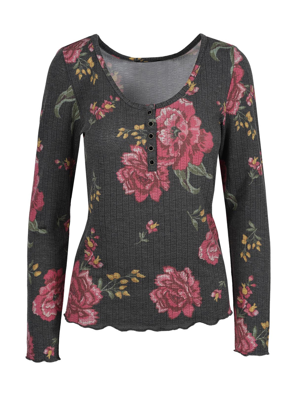 Women Tahani Henley Top - Sketchy Roses | Jessica Simpson