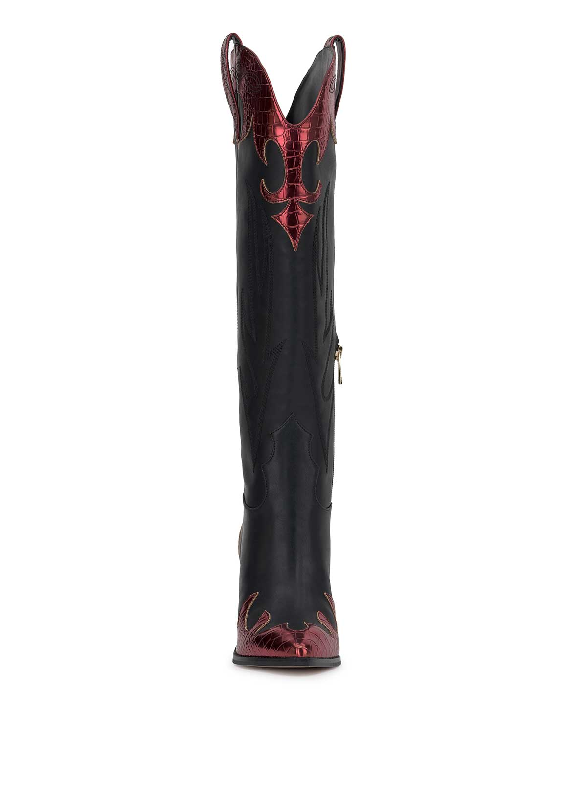 Women Rhetta Western Boot - Black & Oxblood | Jessica Simpson