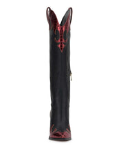 Women Rhetta Western Boot - Black & Oxblood | Jessica Simpson