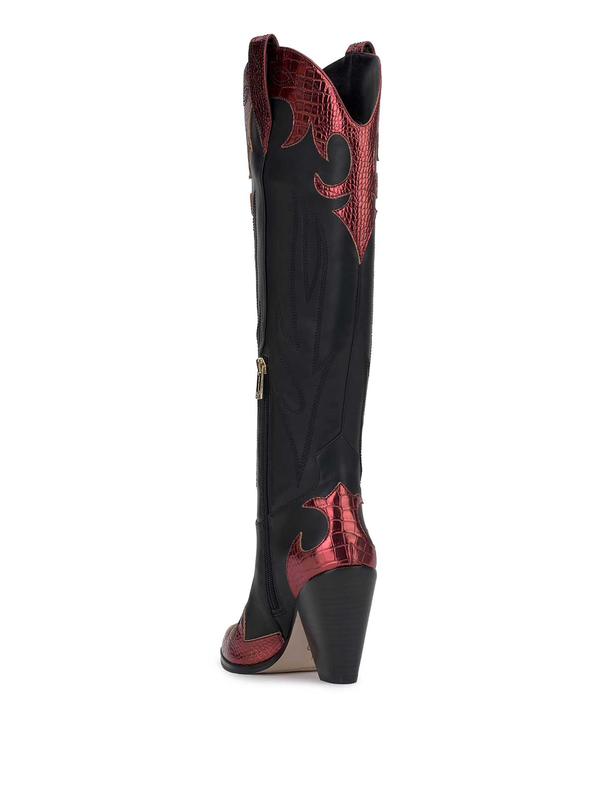 Women Rhetta Western Boot - Black & Oxblood | Jessica Simpson
