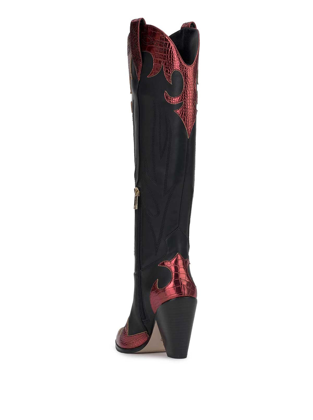 Women Rhetta Western Boot - Black & Oxblood | Jessica Simpson