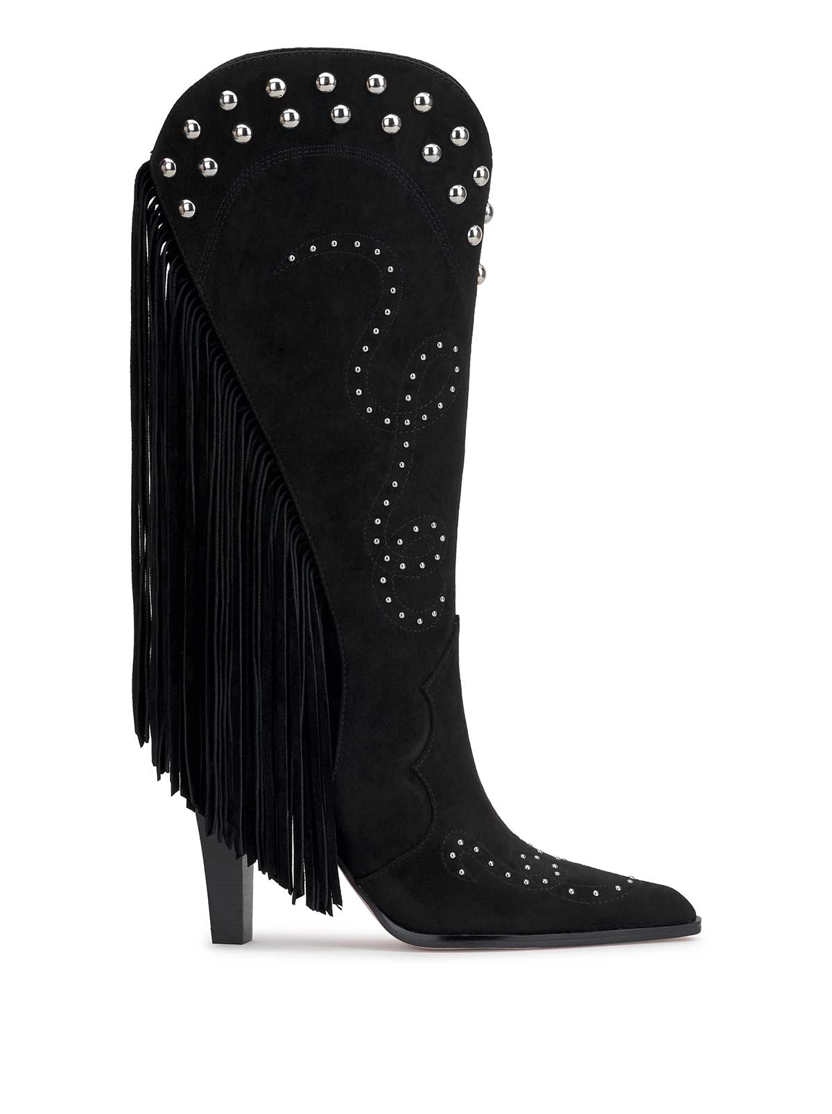 Women Rosera Studded Fringe Boot - Black | Jessica Simpson