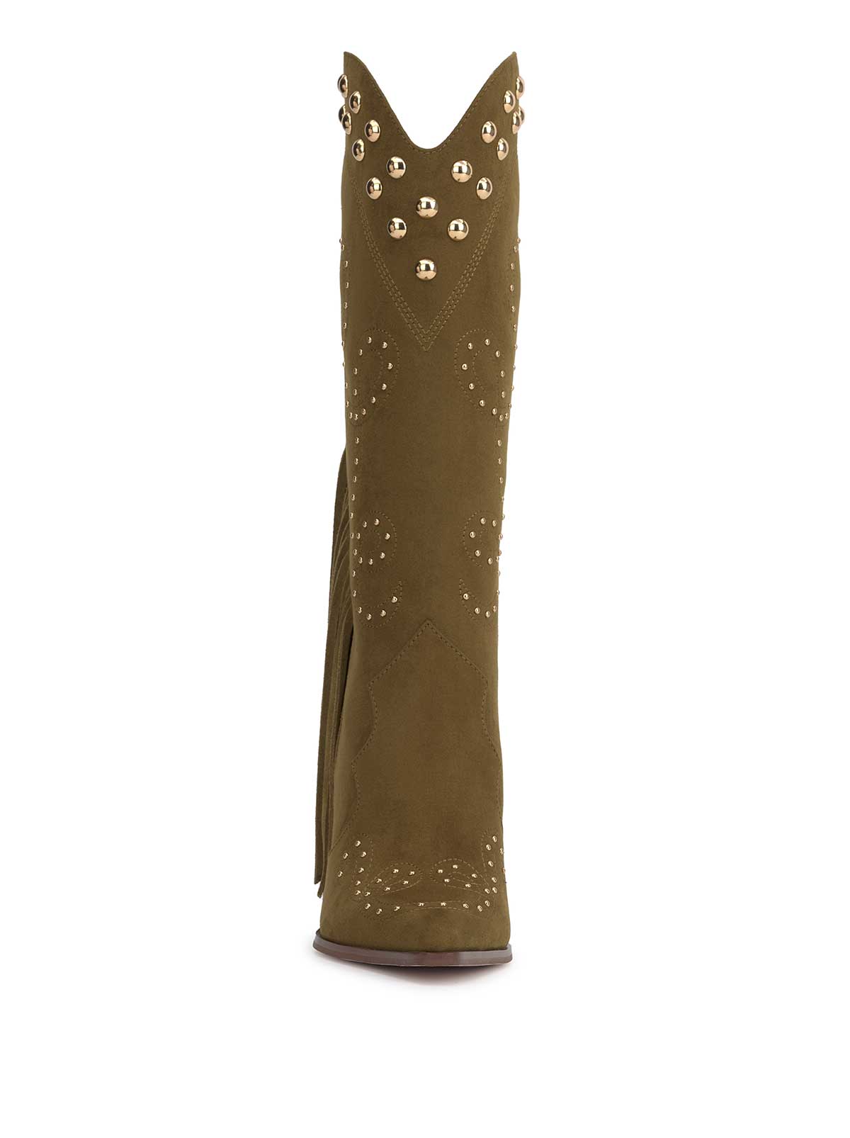 Women Rosera Studded Fringe Boot - Olive Green | Jessica Simpson