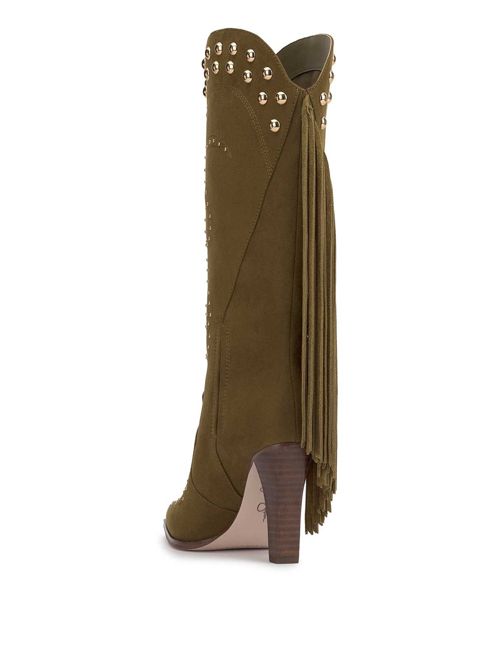 Women Rosera Studded Fringe Boot - Olive Green | Jessica Simpson