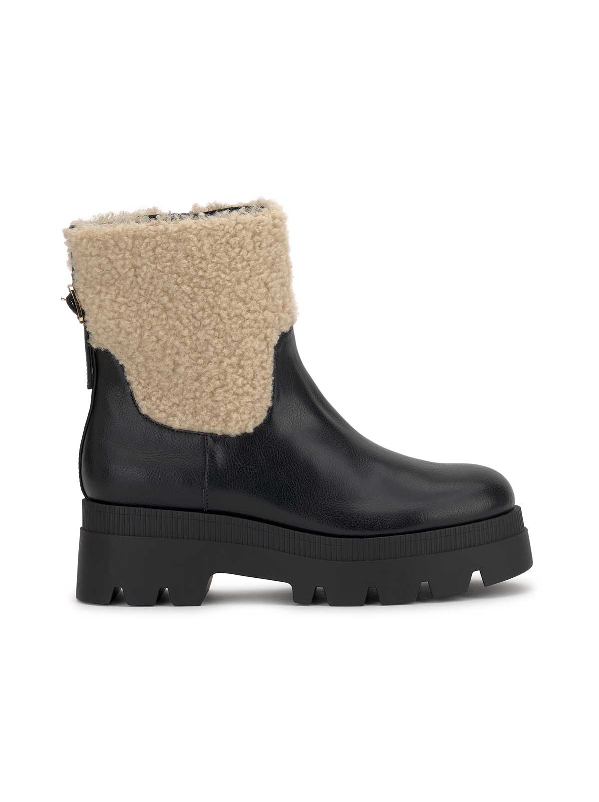 Women Ulalie Lug Bootie - Black & Shearling | Jessica Simpson