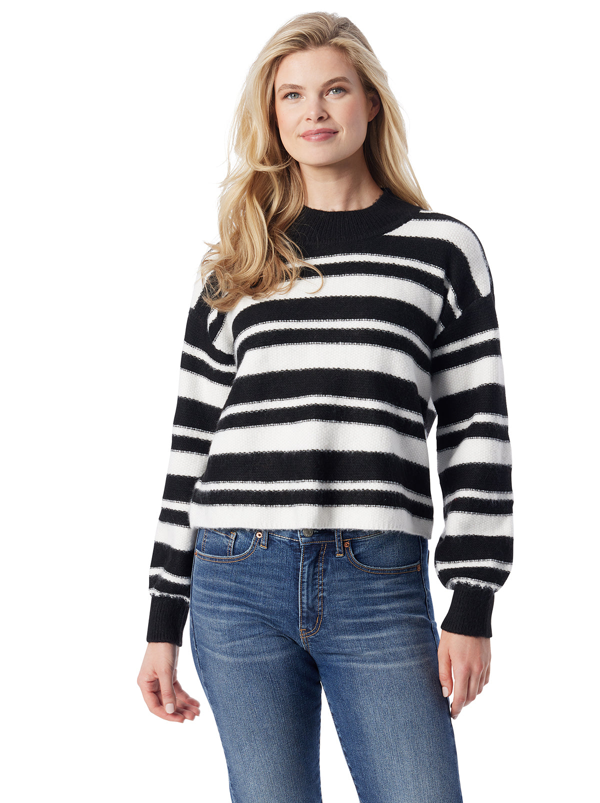 Women Portia Sweater - Anthracite Combo | Jessica Simpson
