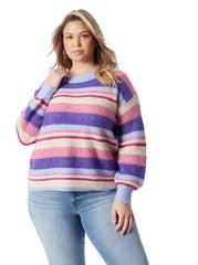 Women Portia Sweater - Lavender Stripe | Jessica Simpson
