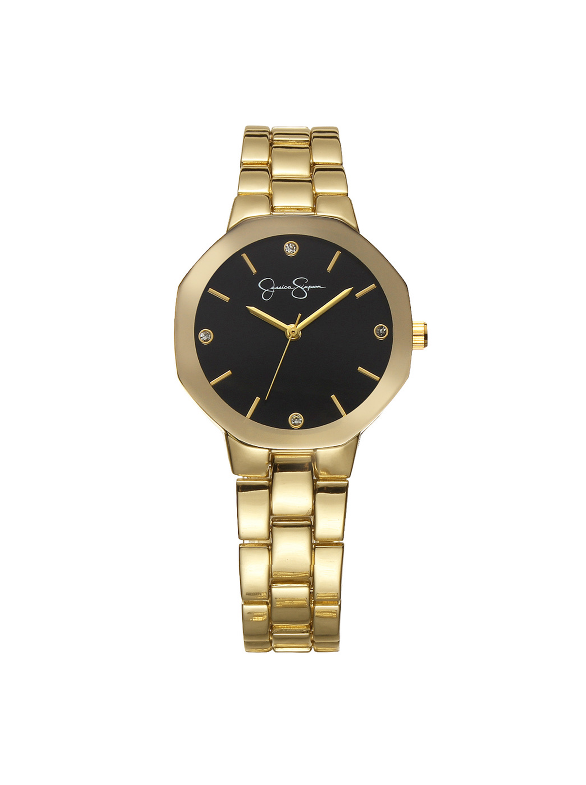 Accessories Metallized Bezel Bracelet Watch - Gold Tone | Jessica Simpson