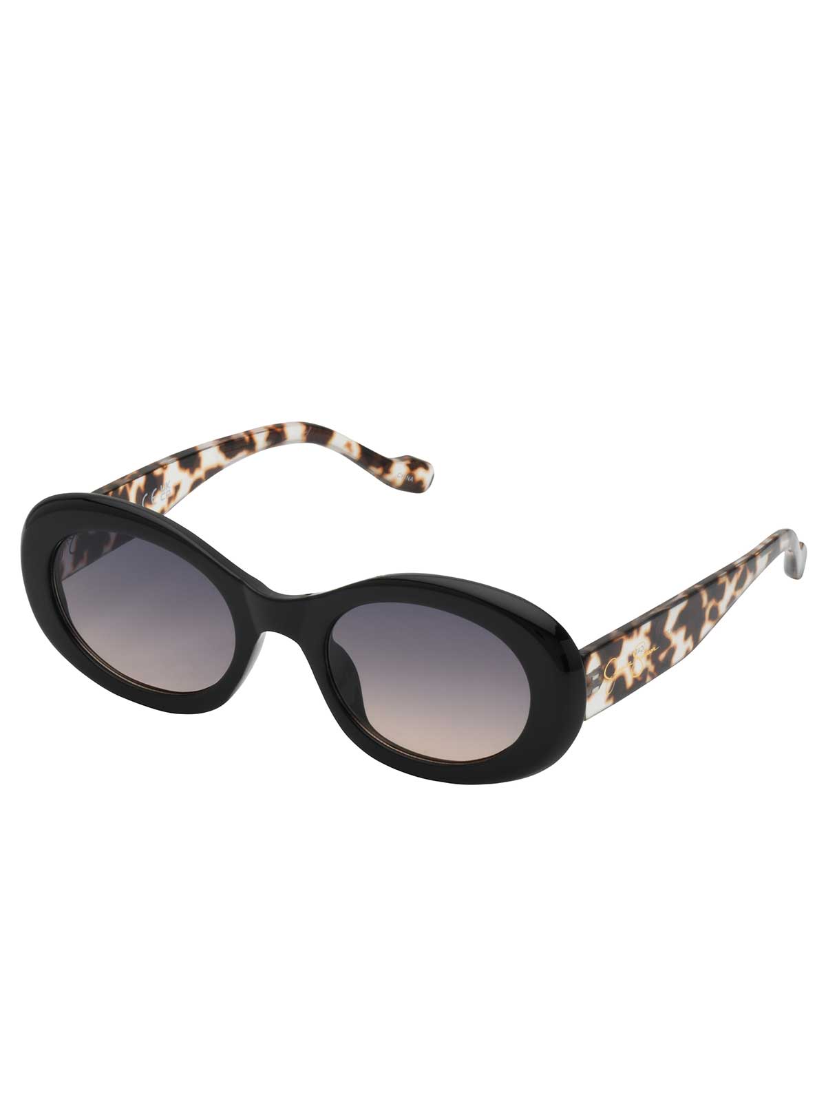 Accessories Iconic Vintage Oval Sunglasses - Black | Jessica Simpson