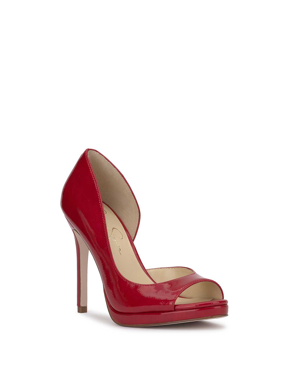 Women Kimli Peep Toe Pump - Red Muse | Jessica Simpson