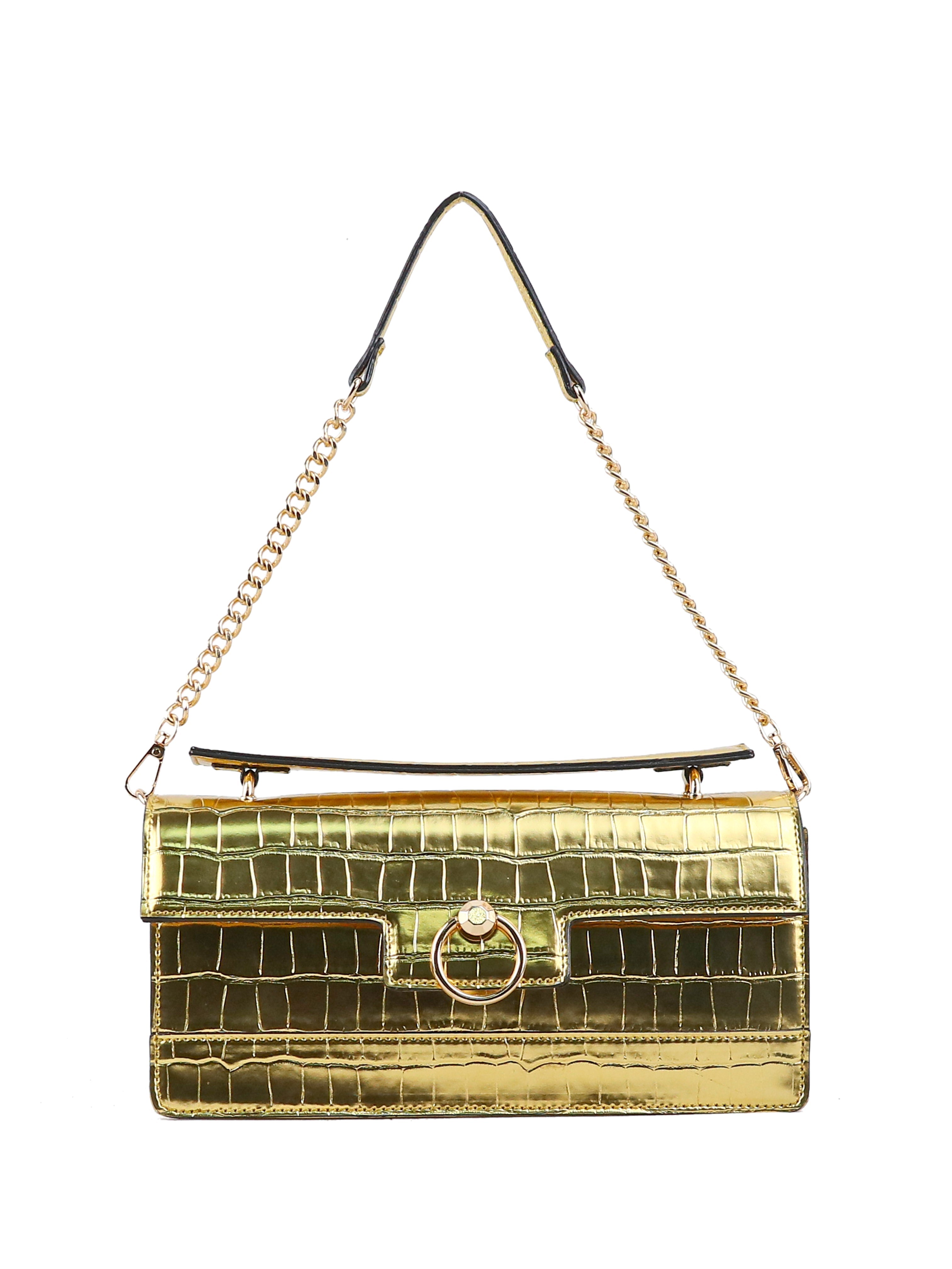 Accessories Brooke Clutch - Gold Croco | Jessica Simpson