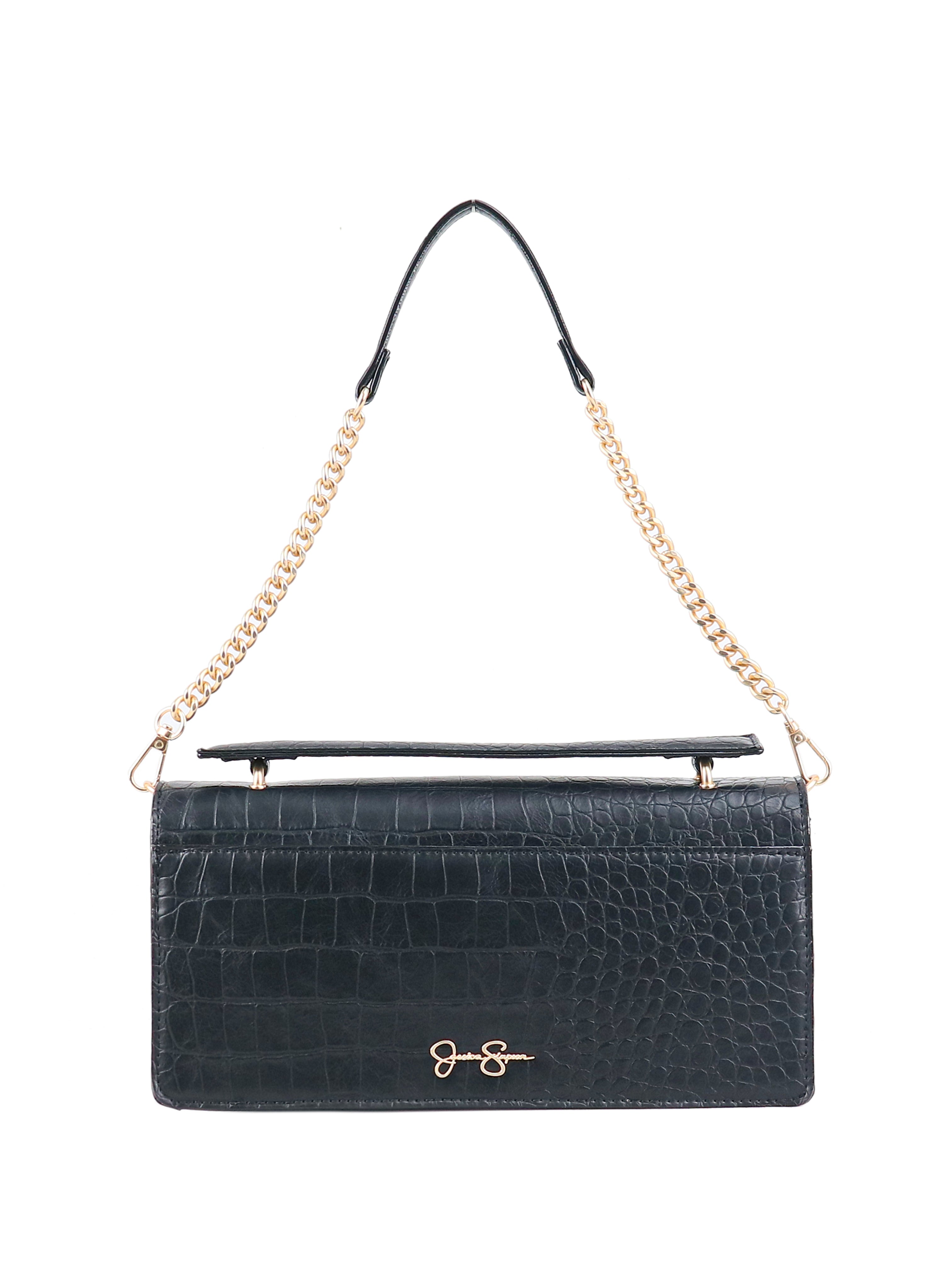 Accessories Brooke Clutch - Black Croco | Jessica Simpson